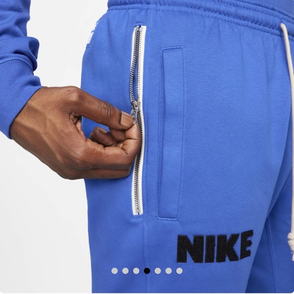 Nike Dri-FIT Standard Issue Men's Cuffed Sweatpants Basketball Blue Medium Sport - Picture 4 of 15